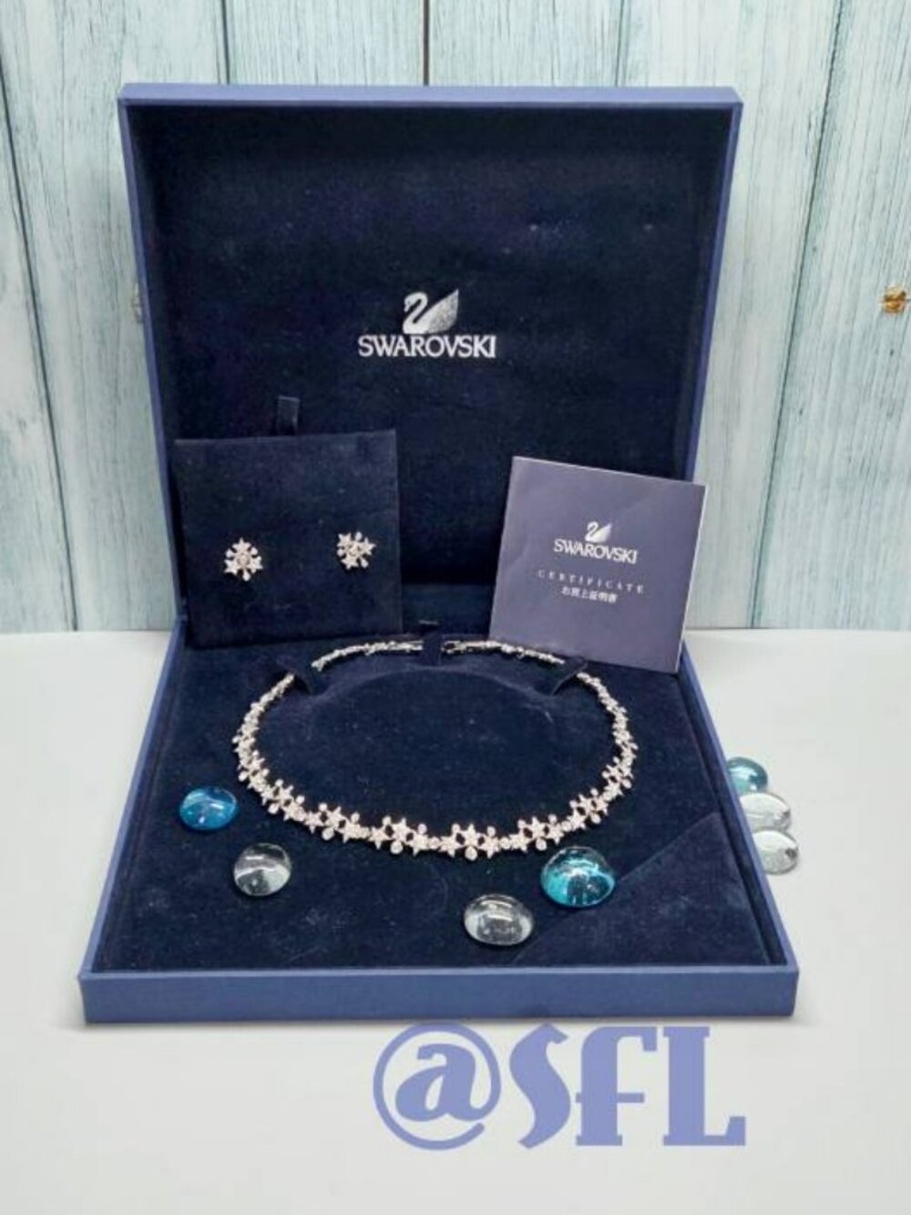 Swarovski Star Choker Necklace And Earrings Set Show Stopper Whimsical Fantasy
